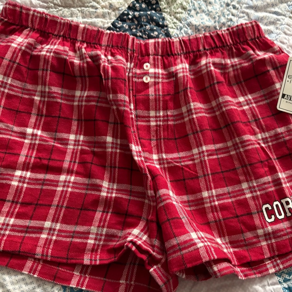 Cornell Red Plaid Boxer Shorts